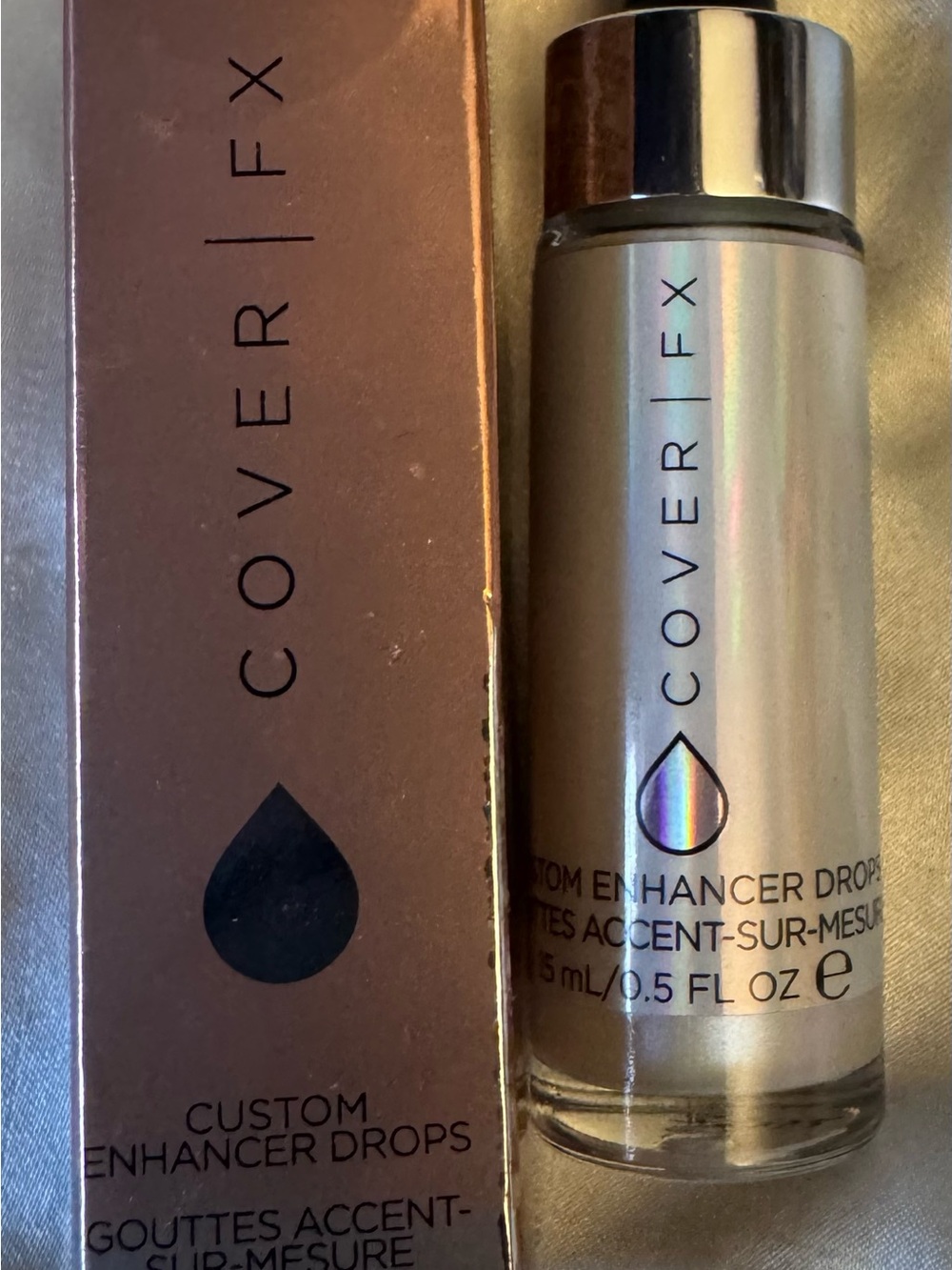 COVER FX Halo Holographic Drops - Iridescent Pearl/Silver New in packaging